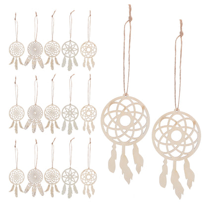 50Pcs Dream Catcher Kits   Unfinished Wood