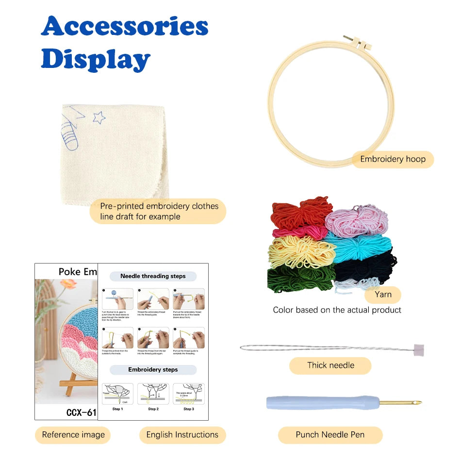 GATYZTORY punch needle embroidery Package