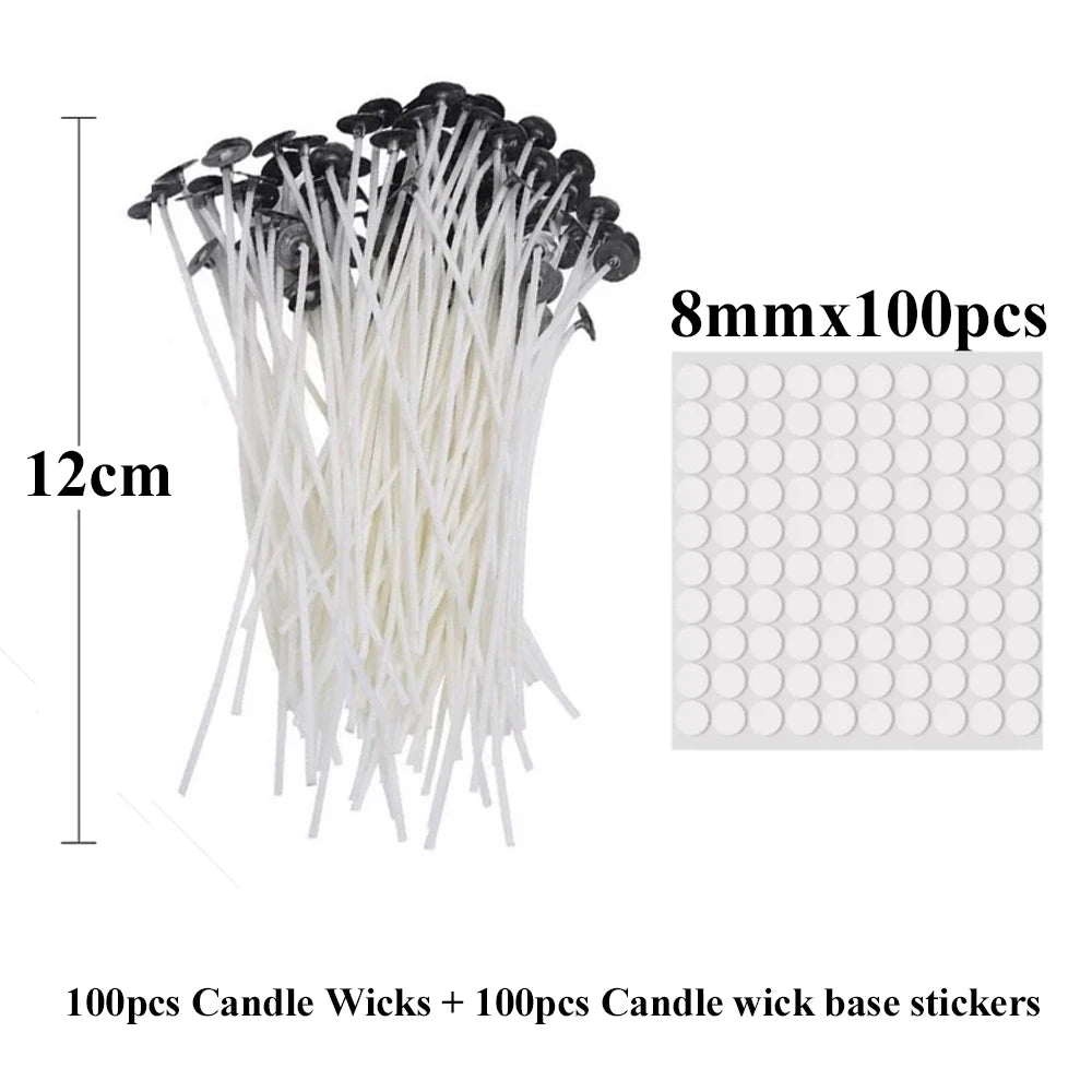 Smokeless Candle Wicks 2.6-20cm Pre-Waxed Cotton Core Wicks