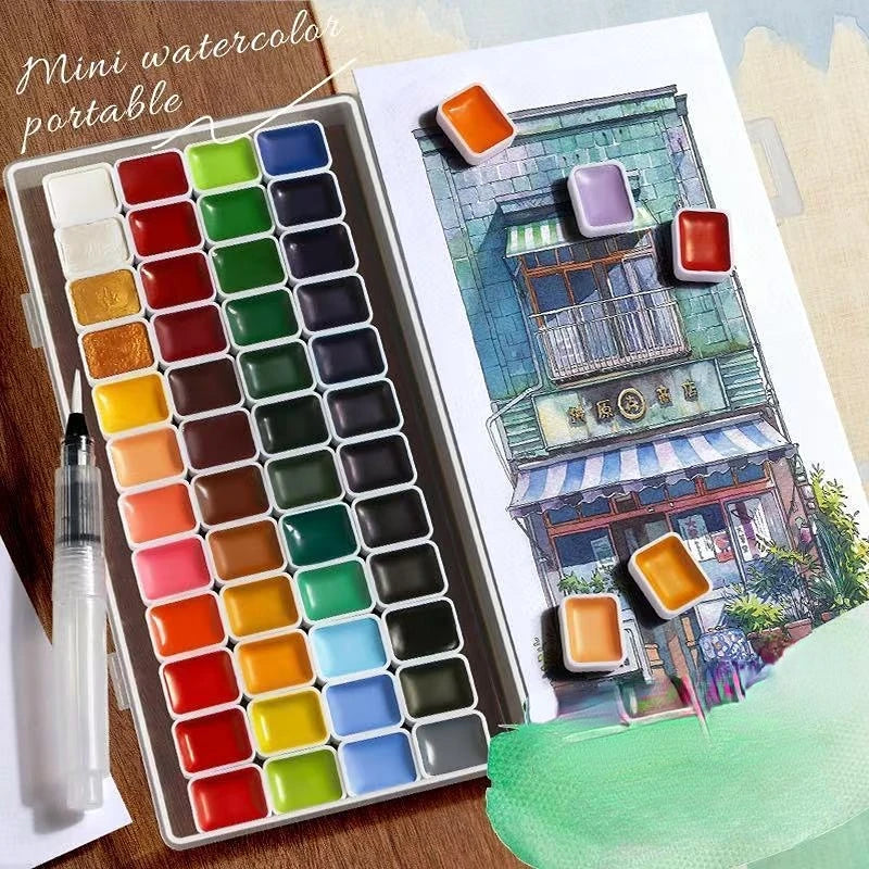 Artist watercolor paint 130/98/60/24 colors art set professional drawing pigment