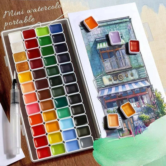Artist watercolor paint 130/98/60/24 colors art set professional drawing pigment