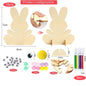 1set Unfinished Wooden Bunny Cutouts
