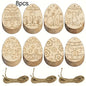 8pcs Easter Wooden Assorted