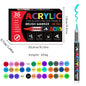 12-120 Colors Acrylic Paint Pens Markers Brush Tip