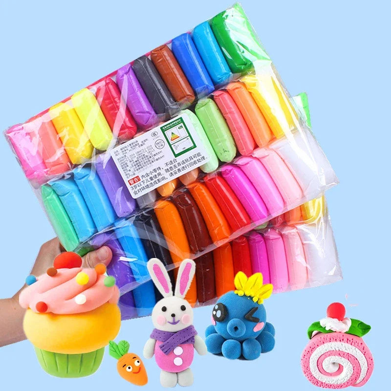 36 Color Super Light Clay  Polymer Modelling Clay with 3 Tools