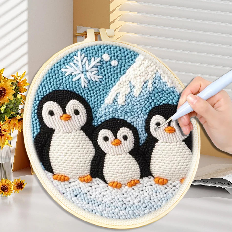 CHENISTORY Diy Punch Needle Embroidery Starter Kits For Beginner