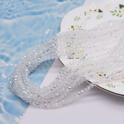 New 2 3 4mm Dyeing Rondelle Crystal Glass Beads