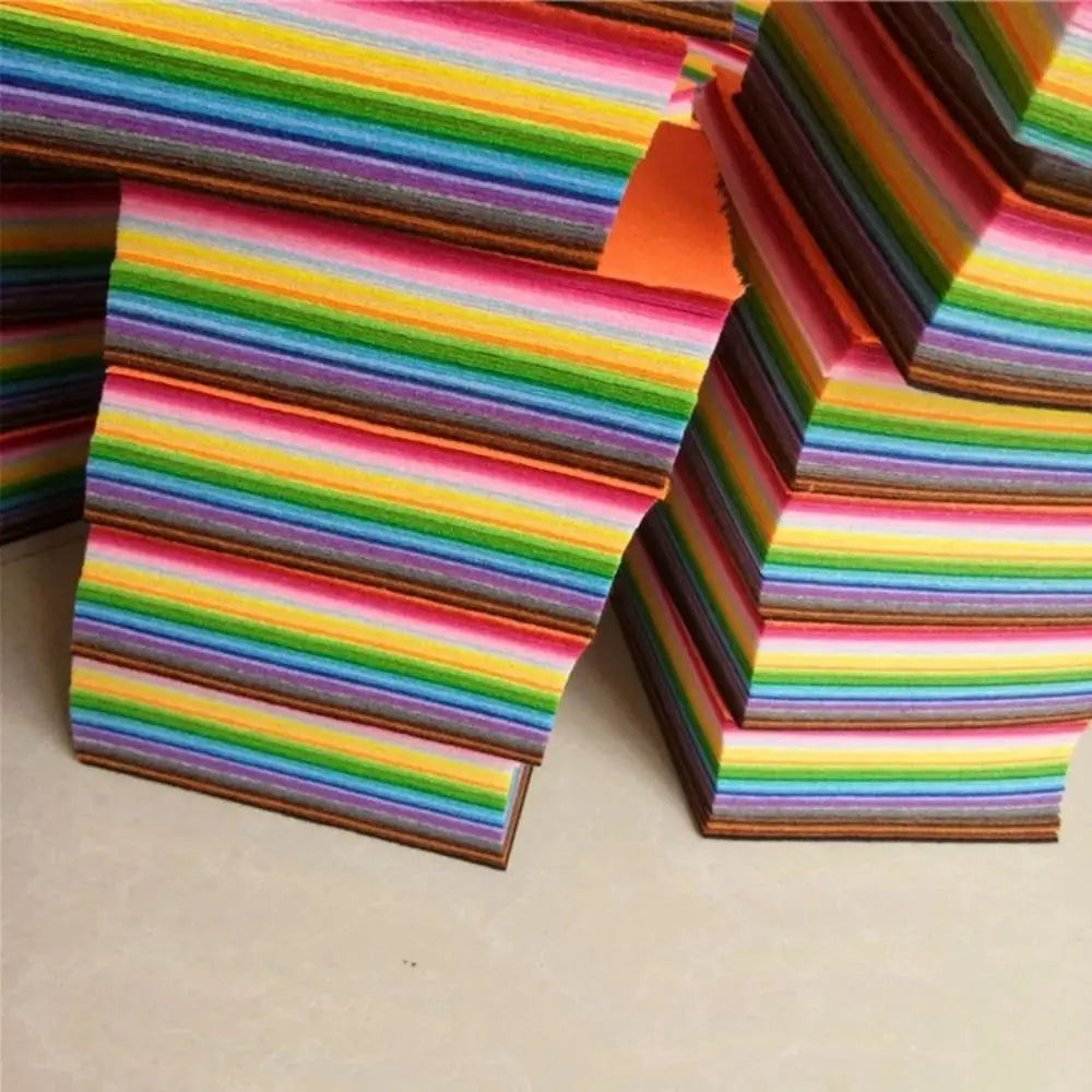 40Pcs Colorful Felt Fabric Sheet Squares 1mm Thick