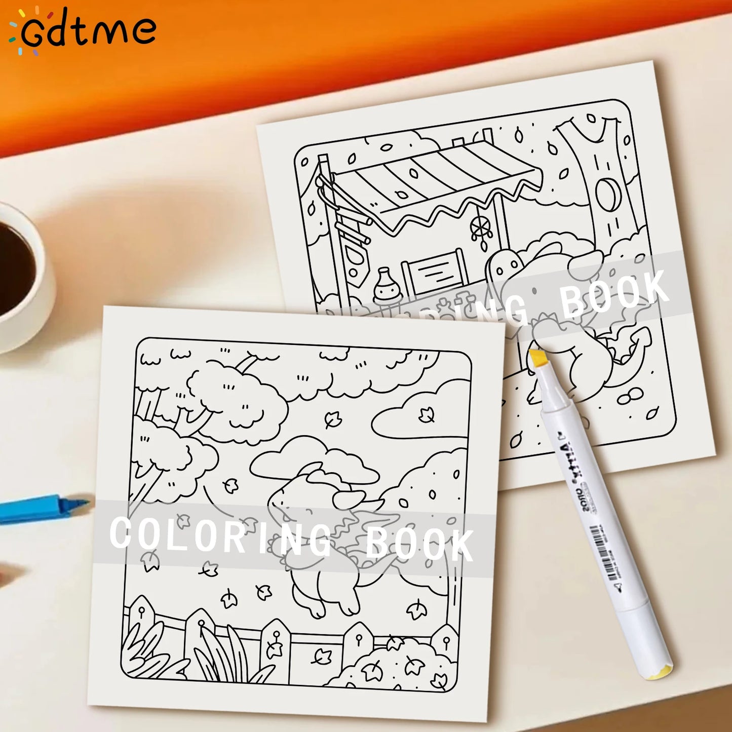 TINY DRAGON'S DAY COZY AND CUTE Coloring Book