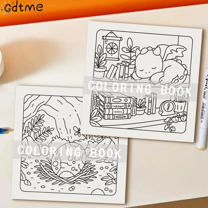 TINY DRAGON'S DAY COZY AND CUTE Coloring Book