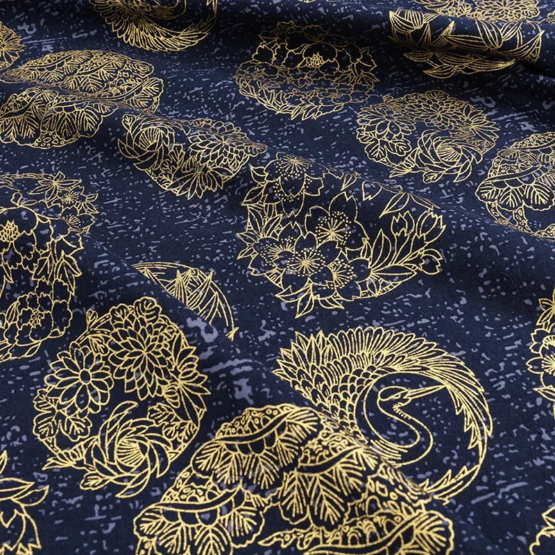 50x145cm Japanese Kimono Bronzed Fabric