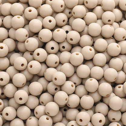 50-100pcs 8/10mm Acrylic Frosted Matte Round Beads Multi Color