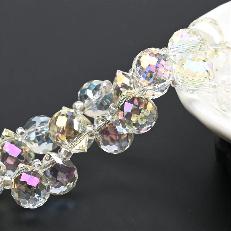Austria AB Color Crystal Strawberry Beads 10*8mm Shiny Faceted Glass Beads