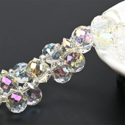 Austria AB Color Crystal Strawberry Beads 10*8mm Shiny Faceted Glass Beads