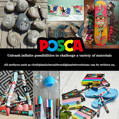 New Uni Posca Marker Pen Set PC-1M/3M/5M/8K/17K