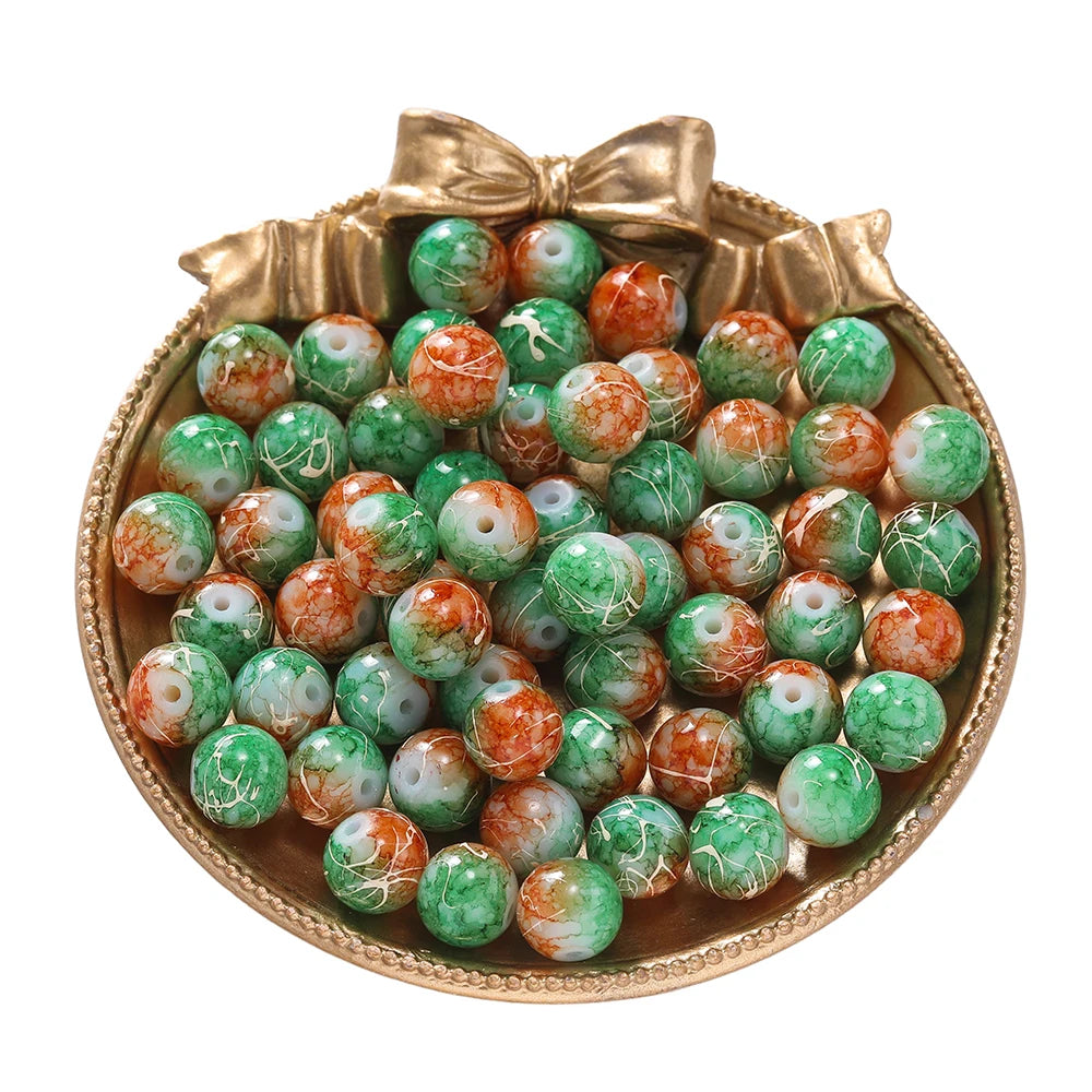 4/6/8/10mm Crystal Glass Crackle Round Bead