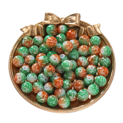 4/6/8/10mm Crystal Glass Crackle Round Bead