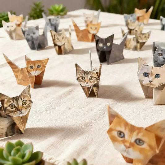 Creative Cats Dogs Origami Paper DIY Folding Paper
