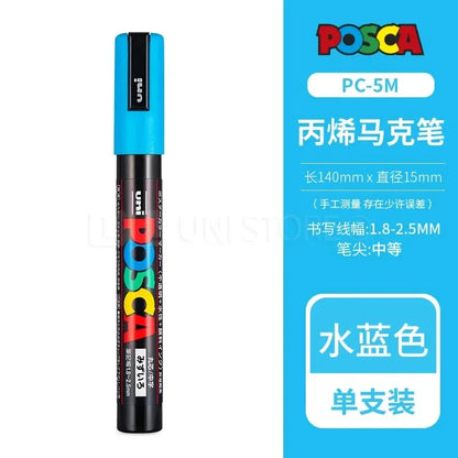 Uni Posca Full Marker PC-1M 3M 5M Multi-Colours Acrylic