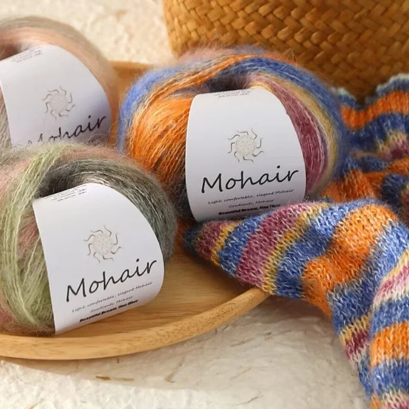 Gradient Mohair Soft Cotton Yarn