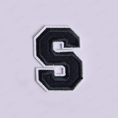 Navy Blue Letter Iron On Patch Applique