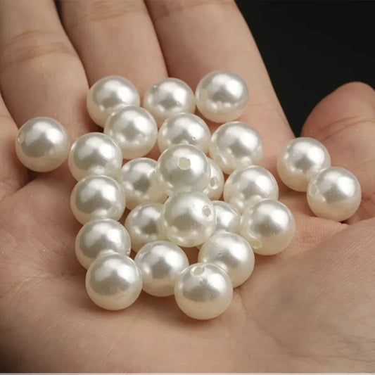 3-20mm ABS Imitation Pearl Beads With Hole Round  Loose Beads