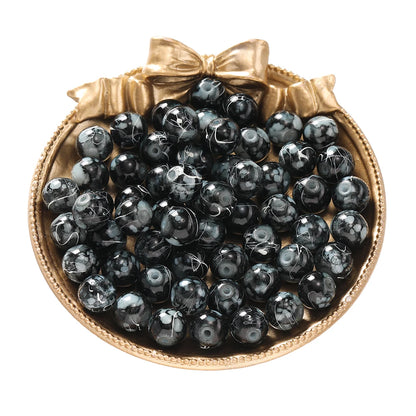 4/6/8/10mm Crystal Glass Crackle Round Bead