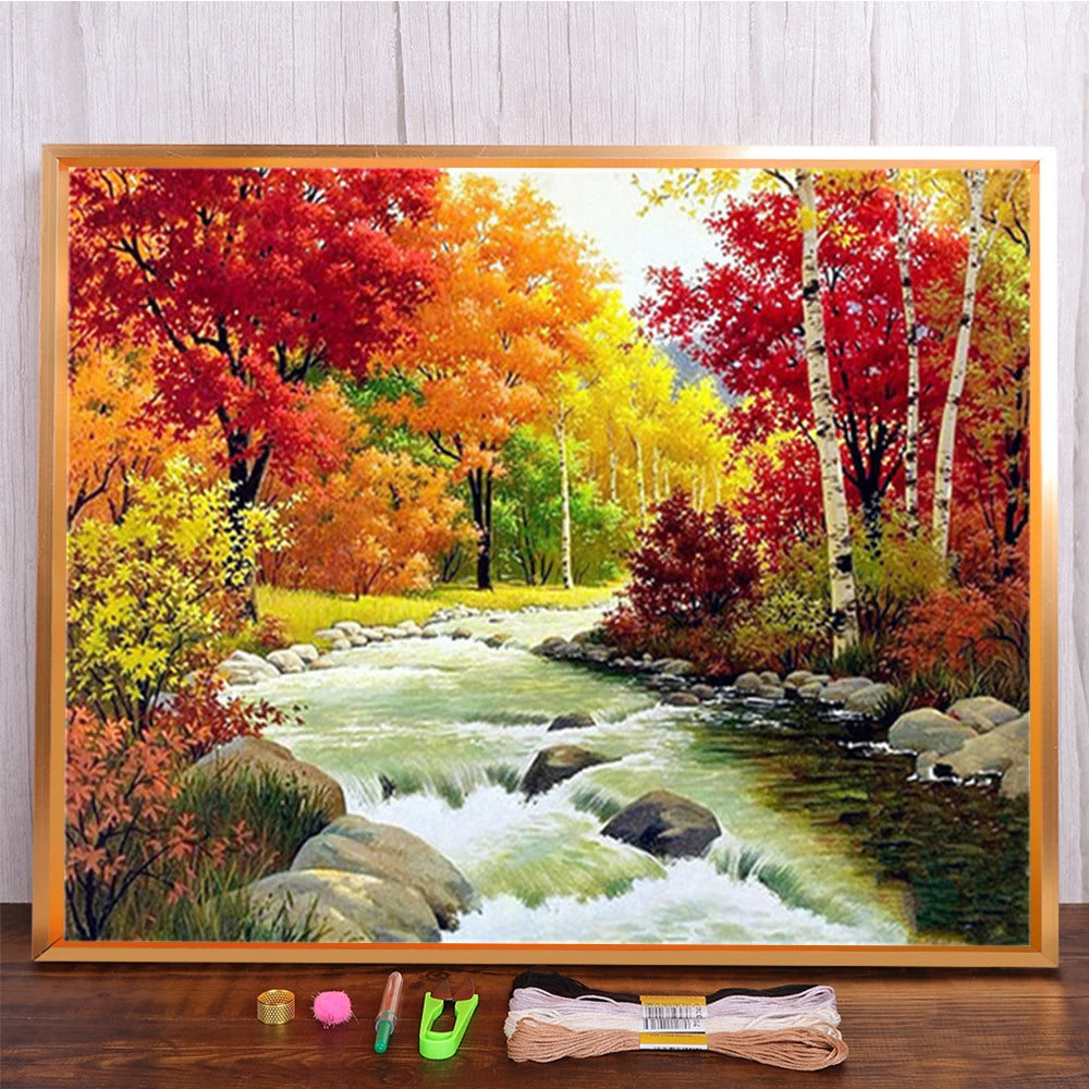 Meian Landscape DIY 11CT Cross Stitch Embroidery Kits