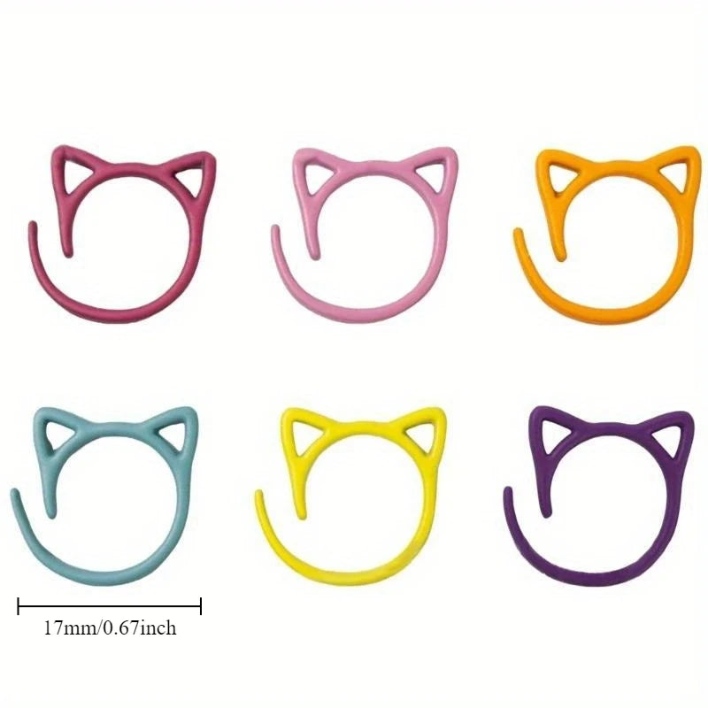 24/48pcs Cat Ear Metal Stitch Marker