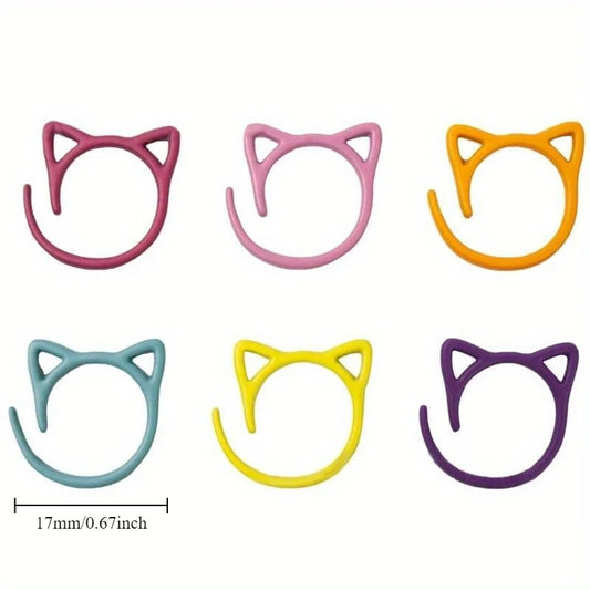 24/48pcs Cat Ear Metal Stitch Marker