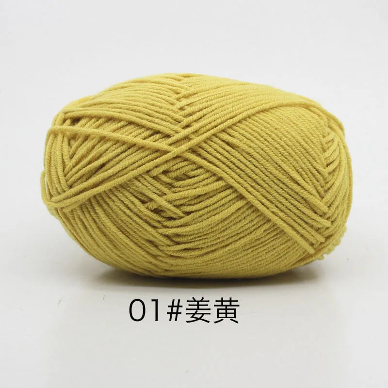 40-50g/Set 4ply Milk Cotton(80%) Knitting Yarn