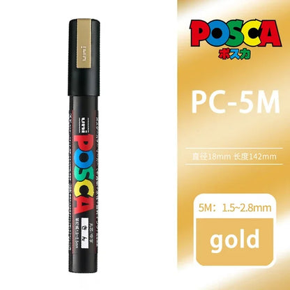 UNI POSCA Markers Set PC-1M/3M/5M Permanent Acrylic Paint Pen Quick Dry
