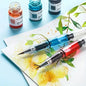 Self-priming watercolor pen, piston ink pen, can be filled with water (no liquid pigment)