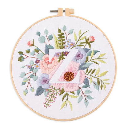 Letter Embroidery DIY Flowers Painting Full Needlework Bag