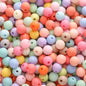 50-100pcs 8/10mm Acrylic Frosted Matte Round Beads Multi Color