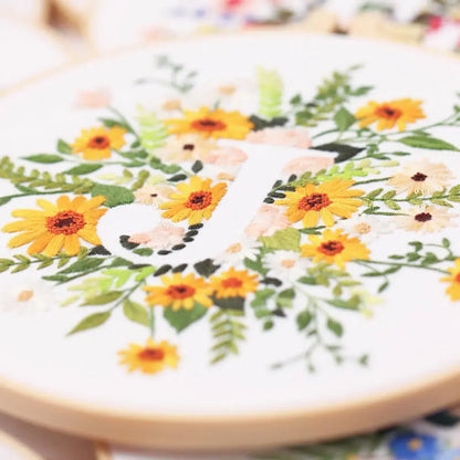 Letter Embroidery DIY Flowers Painting Full Needlework Bag