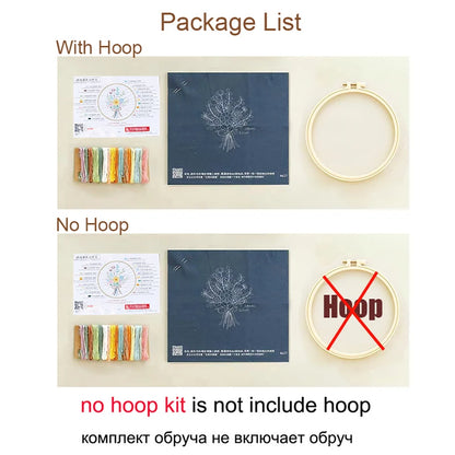 Embroidery Kit for Beginners    Starter Kit Stitches Practice Kit