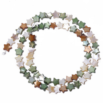 6mm 9mm Star Shape Natural Freshwater Shell Beads
