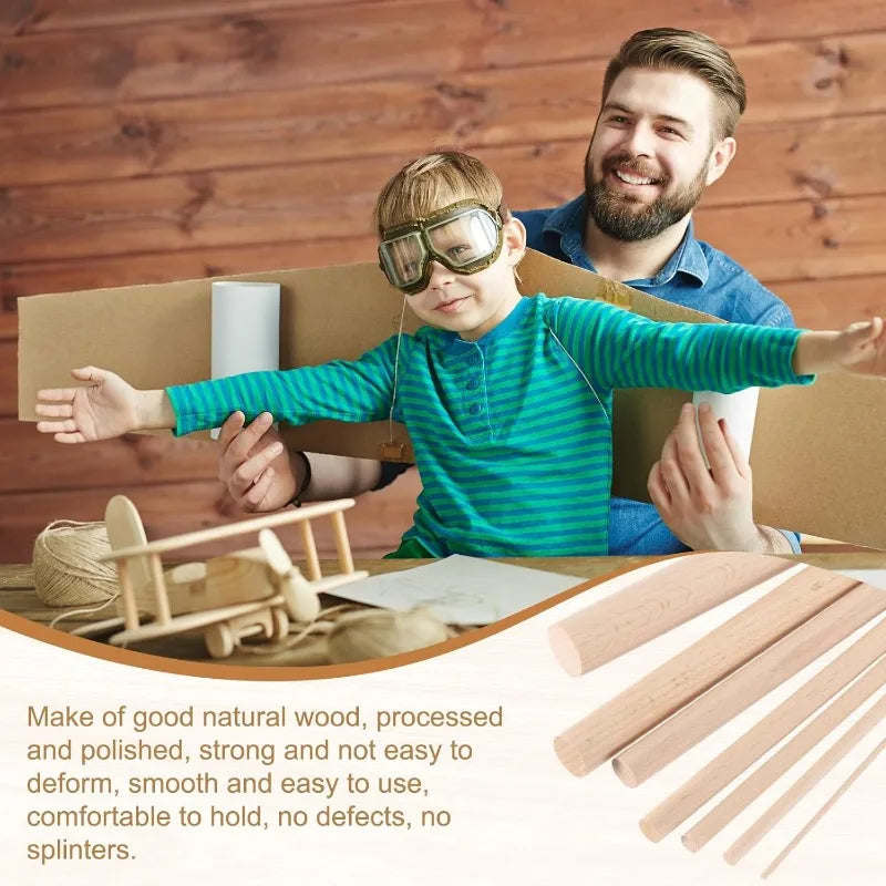 10pcs Wooden Dowel Rods