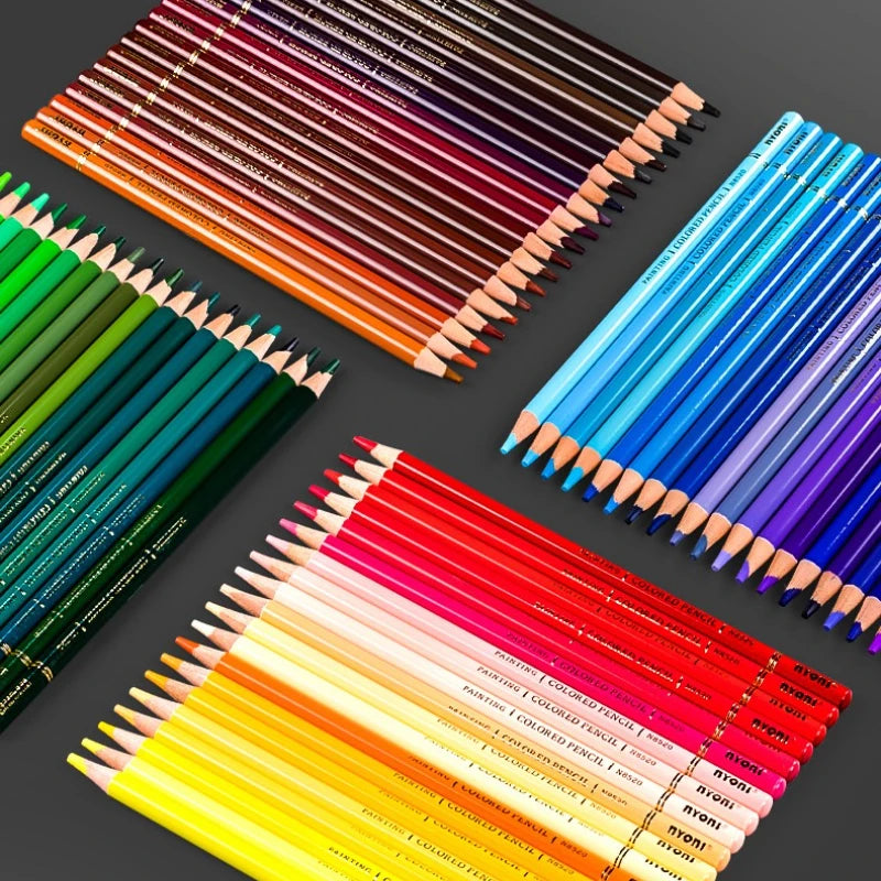 NYONI 24-120Colors Pencils Professional Oil Wood Soft Watercolor Pencil