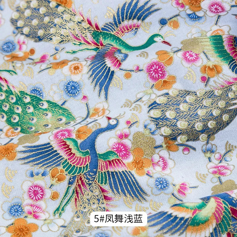 50x145cm Japanese Kimono Bronzed Fabric