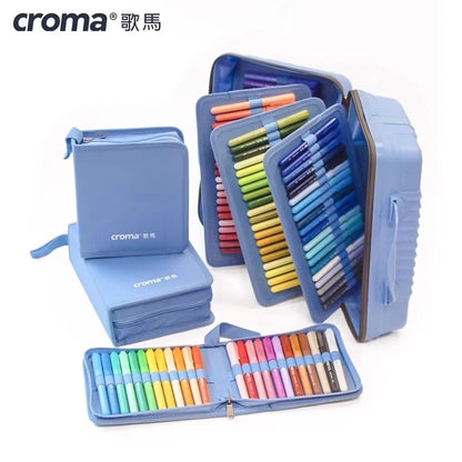 CROMA Refillable Direct Liquid Acrylic Marker Set with Soft Tip Layering Capable
