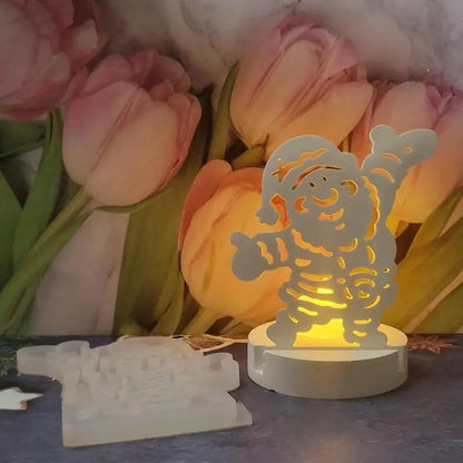 Silicone Candle Holder Mold Santa Claus