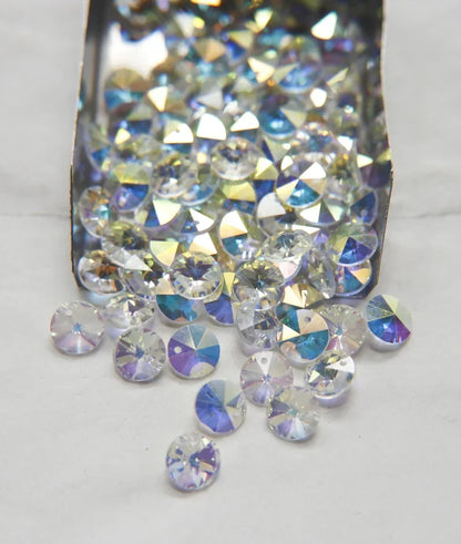 8mm SWAROVSKI 6200 Rivoli Crystal Pendant Beads (17 Colors)