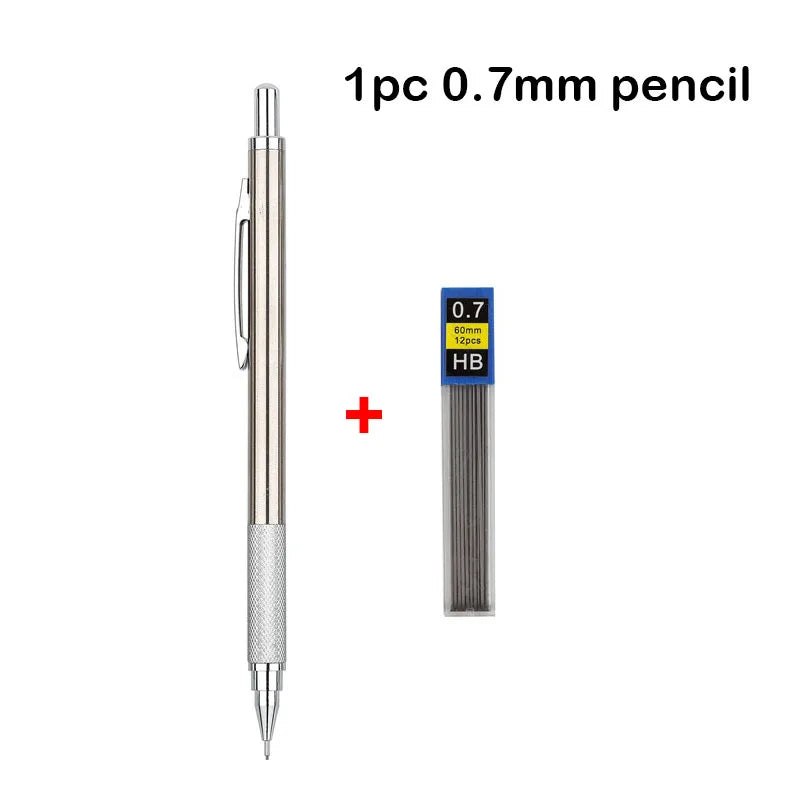Mechanical Pencil Set 0.3 0.5 0.7 0.9 1.3 2.0mm Full Metal Art Drawing Painting Automatic Pencil