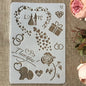 Heart Line Music Bear DIY Craft Layering Stencils