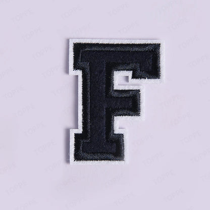 Navy Blue Letter Iron On Patch Applique