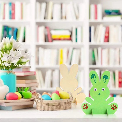 1set Unfinished Wooden Bunny Cutouts