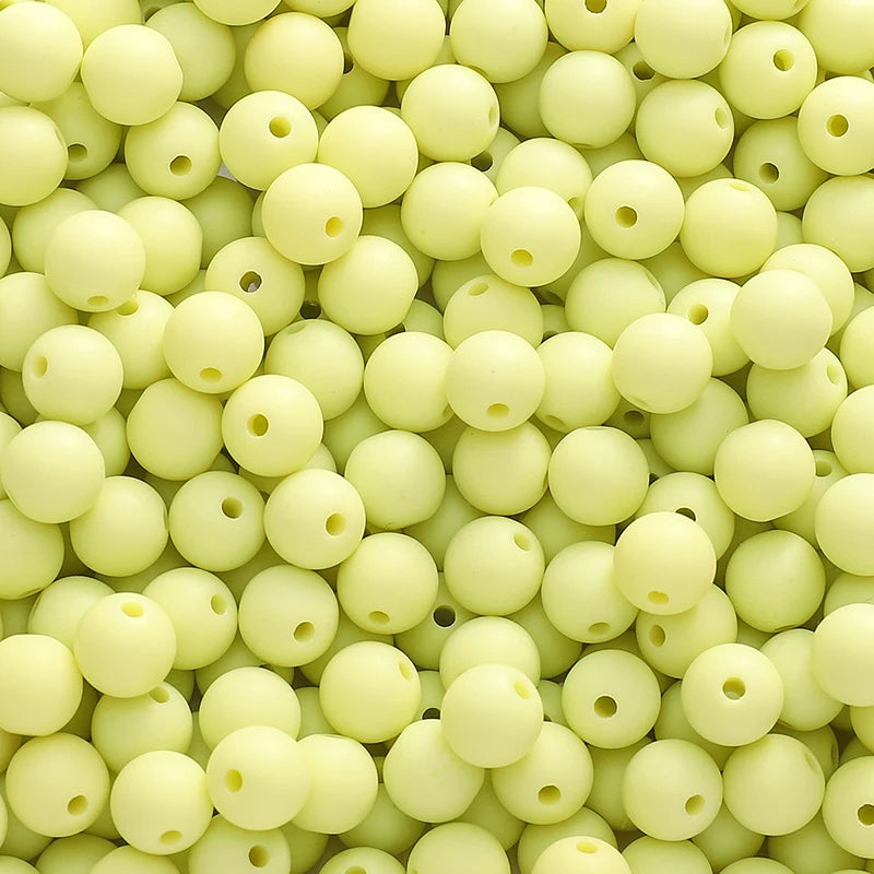 50-100pcs 8/10mm Acrylic Frosted Matte Round Beads Multi Color