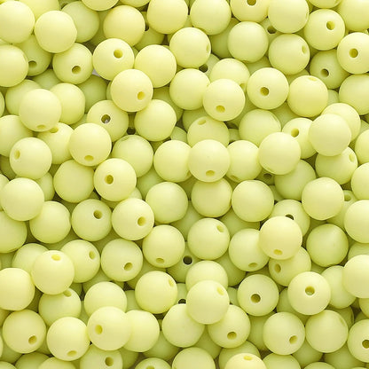 50-100pcs 8/10mm Acrylic Frosted Matte Round Beads Multi Color